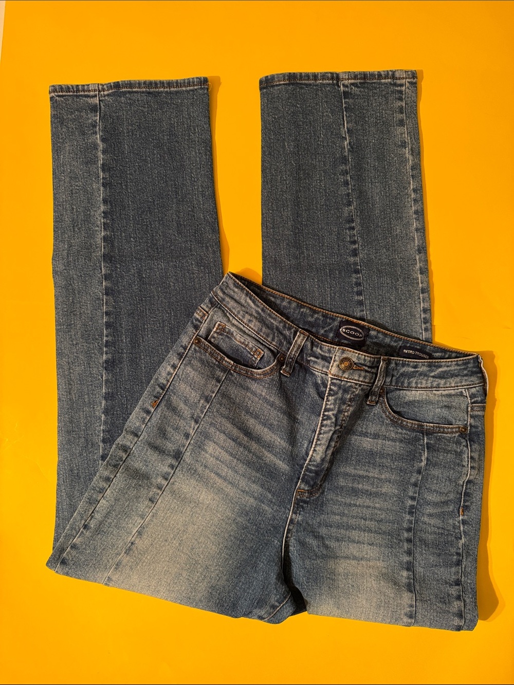 Scoop Retro Trouser Straight-Leg Women's Jeans Sz 8 -70’s Style